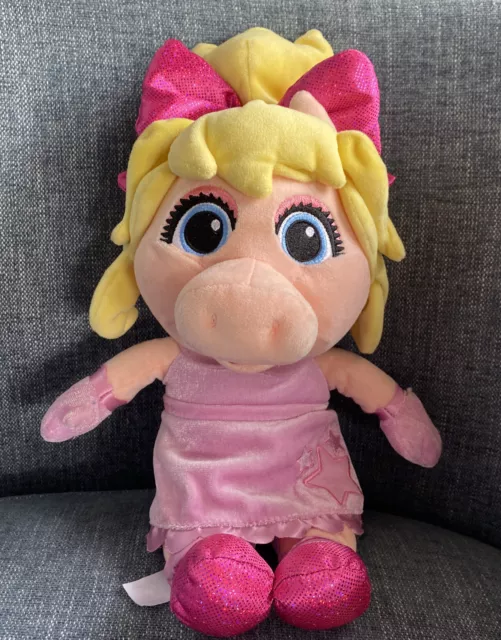 Disney Store Miss Piggy Muppet Babies Plush Pig Pink 12" Toy Stuffed Animal