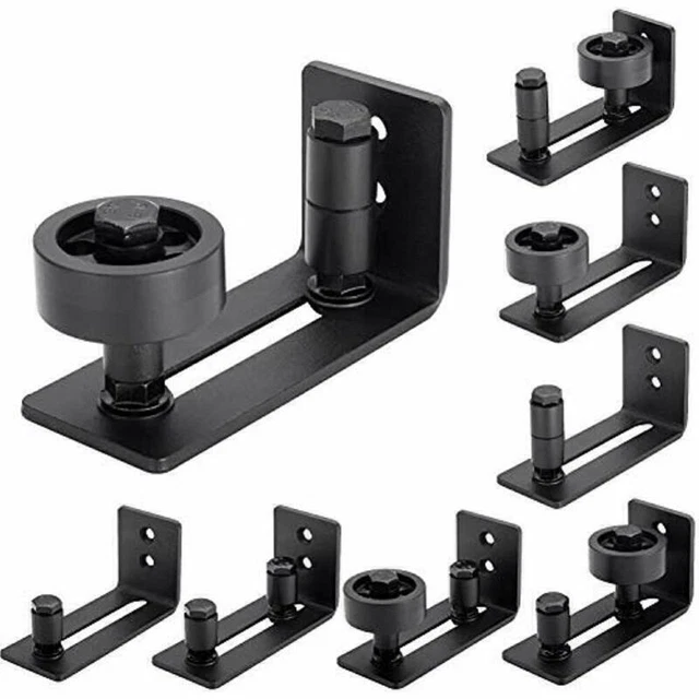 Heavy Duty Sturdy Sliding Barn Door Floor Guide,Adjustable Roller,Wall Mount And