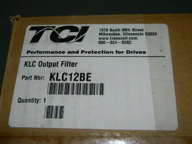 NEW TCI KLC12BE Output Filter 3 Phase 600 Volt 12A Max