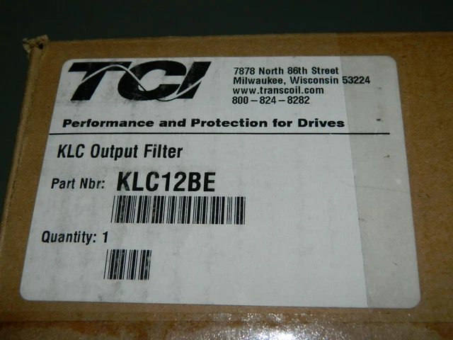 NEW TCI KLC12BE Output Filter 3 Phase 600 Volt 12A Max NEW TCI KLC12BE Output Filter 3 Phase 600 Volt 12A Max