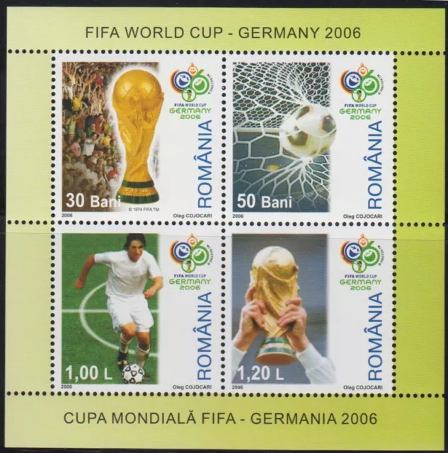 Rumänien 2006  Block 381 Fußball-Weltmeisterschaft,Deutschland WM postfrisch **