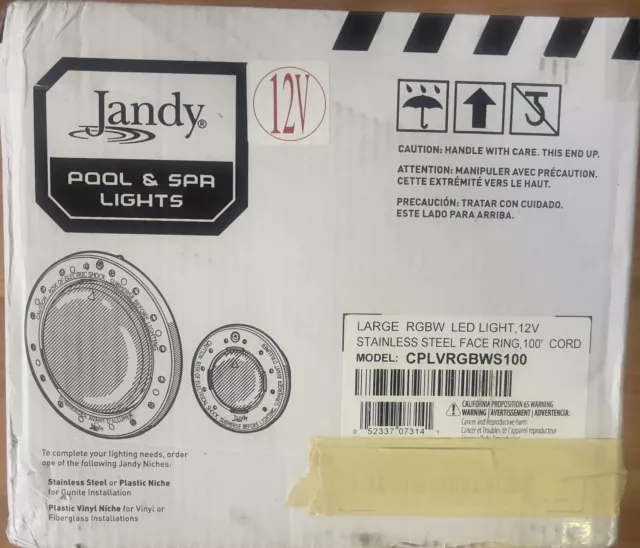 Jandy WaterColor RGBW LED Light 100ft 12V For InGround Swimming PoolCPLVRGBWS100