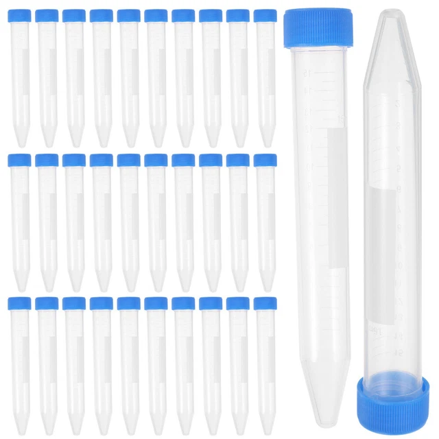 Twdrer - 500 provette graduate in plastica trasparente da 0,5 ml, con coperchio fissato, micro centrifuga per campioni di piccole dimensioni, contenitore con tappo per laboratorio