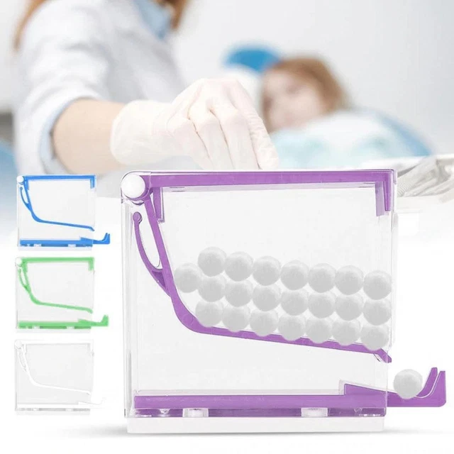 Dental Dentist Cotton Roll Dispensers Holder Storage Box Containers Press Y9P9