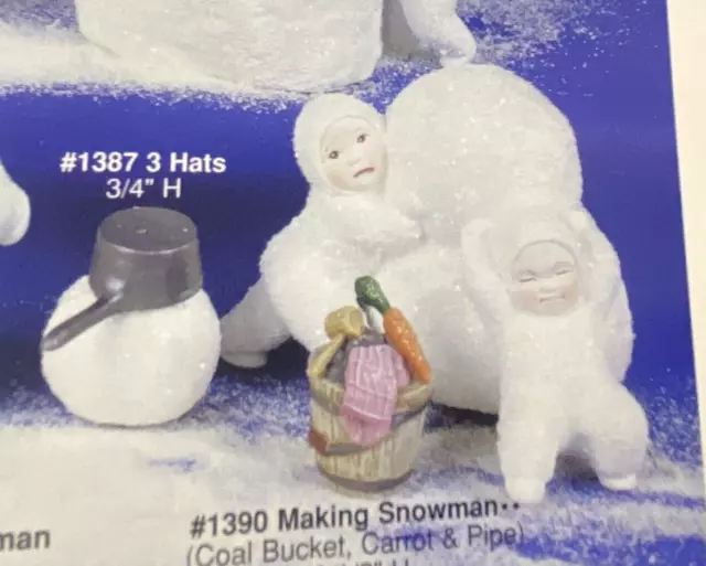 Alberta's 1390 Ceramic Slip Molds Snowbabies Building Snowman 3.5 Inch