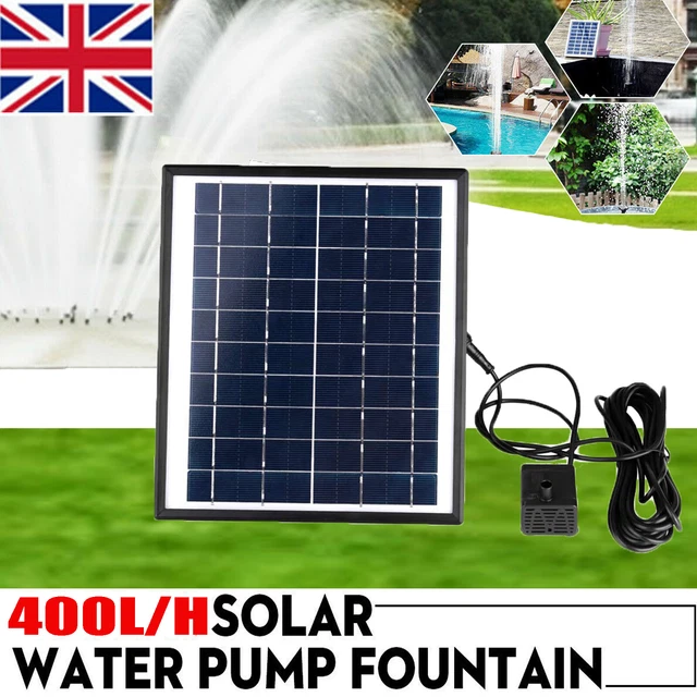 400L/H SOLAR PANEL Powered Water Pump Garden Pool Pond Fish Aquarium