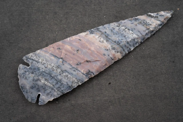 5" Flint Spearhead AMAZING COLOR USA Spear Point Knife Blade Arrowhead 585