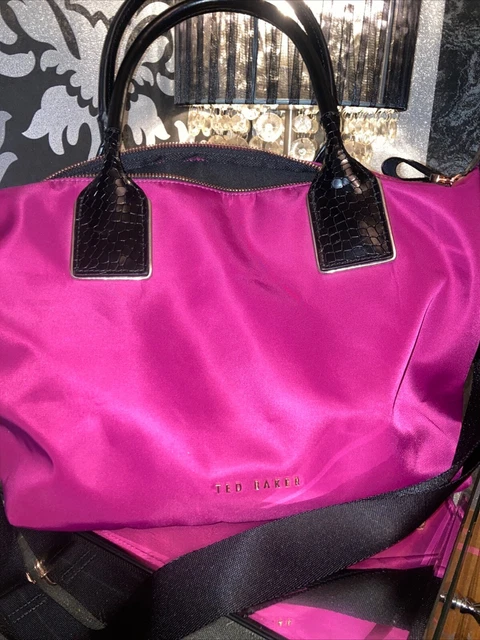 TED BAKER WOMENS Pink Black Jicksy Nylon Tote Bag 45.00
