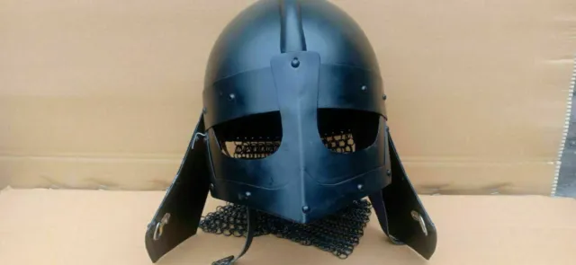 Antiker Helm Mittelalterlicher Ritterhelm SCA Larp Reenactment Crusader Helm