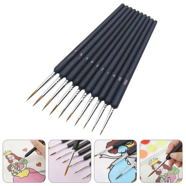 10pcs Kinder Malerei Kits Detaillierung Pinsel Set Feine Spitze Zeichnung Stifte