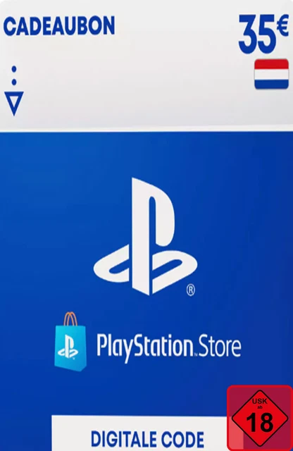 PSN Card NL 35 EUR - PlayStation PS5/PS4 Guthaben Digital Code - Nur Niederlande