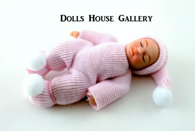 Sleeping Baby Doll, Dolls House Miniatures, Dolls, Baby Child