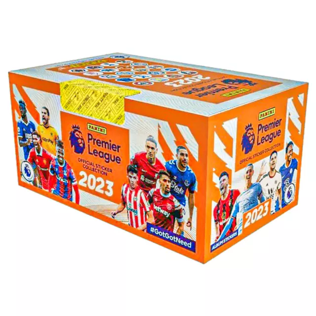 Panini Premier League 2023 Sticker Collection Box of 100 Packs Brand New Sealed