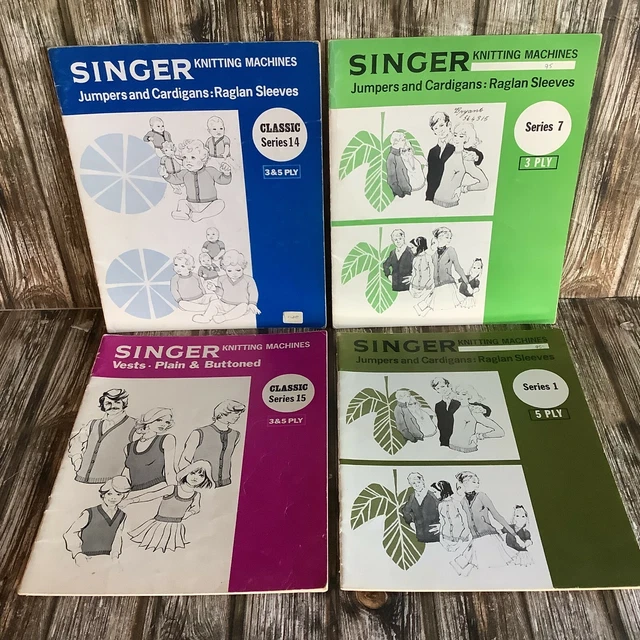 SINGER SEWING KNITTING Machine Books - Classic Series 1 7 14 15 - 3 & 5 ...