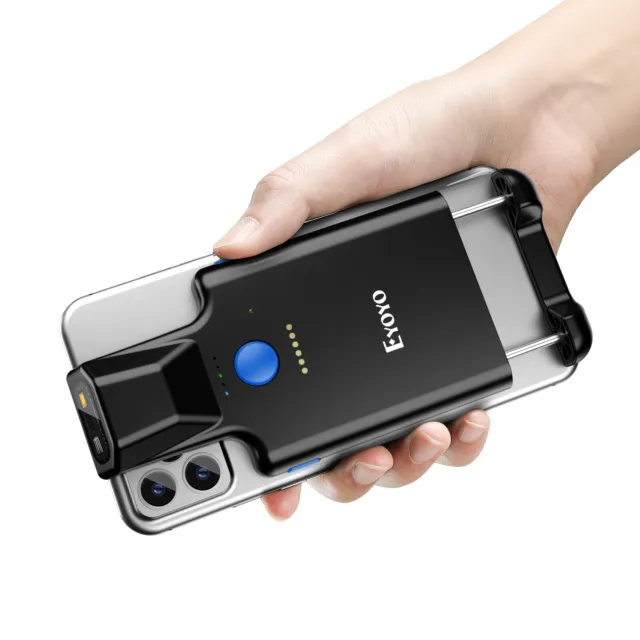 Eyoyo 2D Phone Back Clip Bluetooth Barcode Scanner 1D QR for Android iOS System