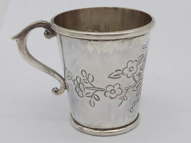 SUPERB VINTAGE PERU SOLID STERLING SILVER MUG CUP GRAZIELLA LAFFI 63 g