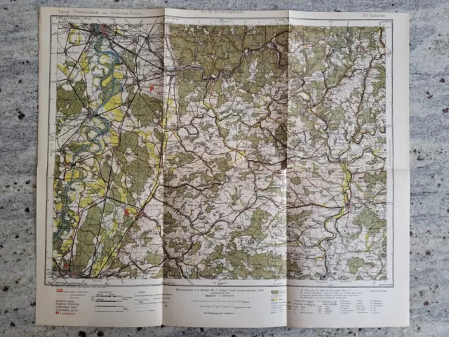 Karlsruhe Nr. 161 Topographische Übersichtskarte des Deutschen Reiches 1:200.000