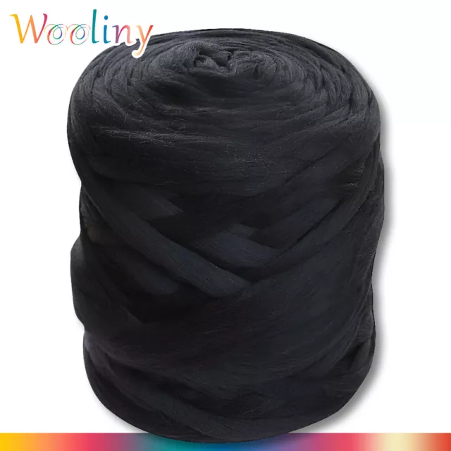 Wooliny 4,6 KG Lana de Fieltro Lana Merino Cuento 33 Negro