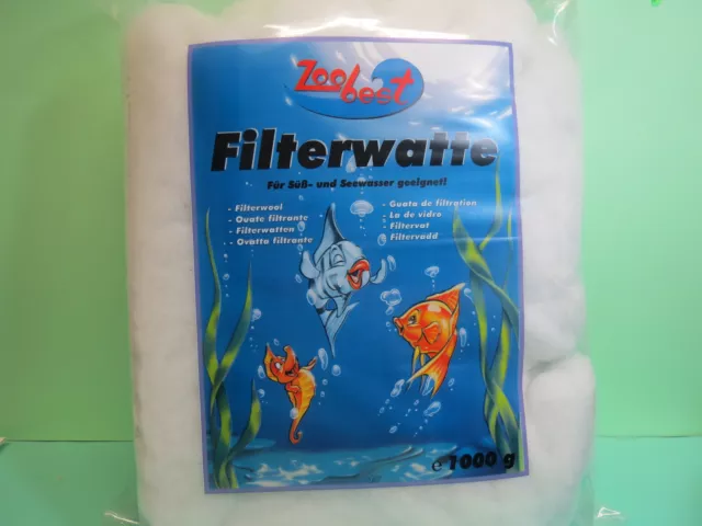 Filterwatte weiss / fein 1000 g / 1 kg - spit zen Qualit Aquarien Watte   19957