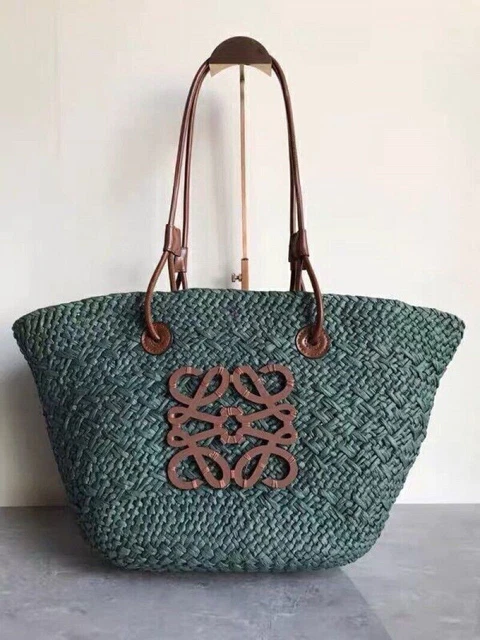 Gewebte Umhängetasche Aus Papierseil - 30,5x35,6cm Mit Magnetverschluss (Kamel)