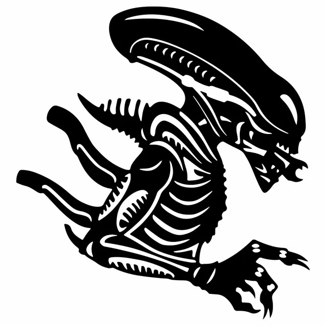 INDIGOS UG Adesivo per auto, JDM - Die Cut - Alien - Roswell UFO - Auto, camion, notebook, laptop, vinile - Pellicola Decal Sticker - Argento - 101 mm x 139 mm