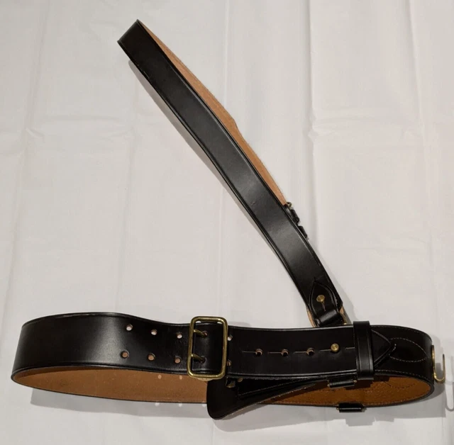 Belt Sword Belt Black Leather Long & Short Slings Gold Fitting R1170 - Foto 5