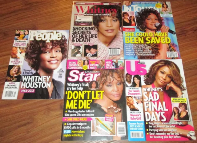 Whitney Houston Magazine Lot of 5