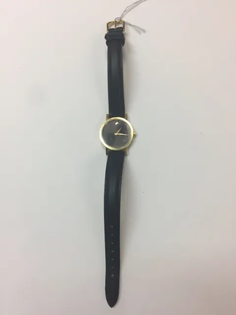 Movado 87.A1.832 Ladies Gold Tone Black Museum Dial Ladies Watch