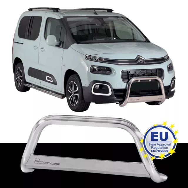 Barre de Protection Personnes Inox Convient pour Citroën Berlingo 2018 Chrome