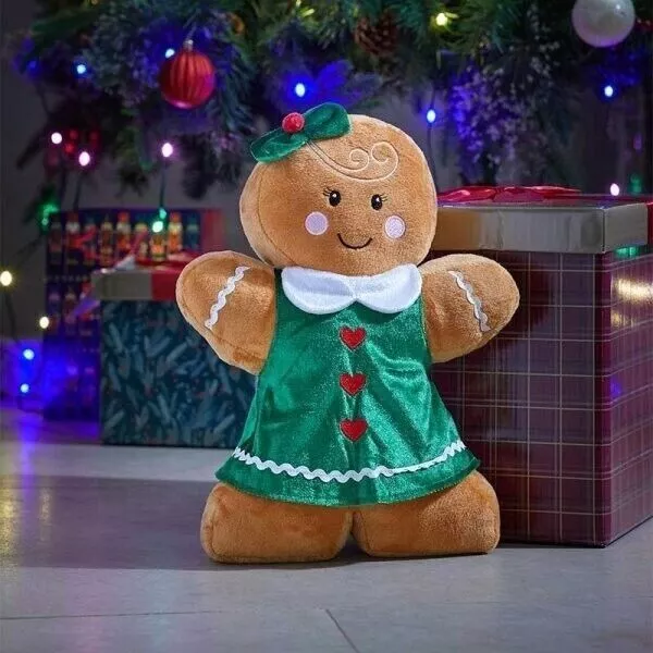 Weihnachten Lebkuchen Mädchen Dekoration weicher Plüschstoff Kinderspielzeug Weihnachten Mann Zuhause