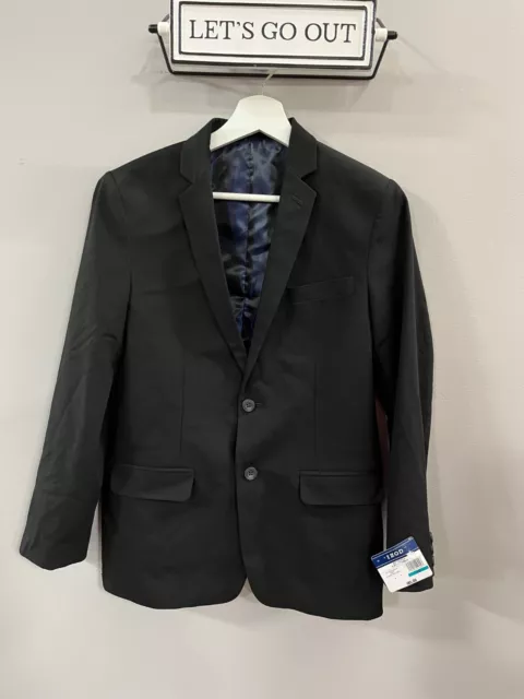 IZOD Boys Big Bi-Stretch Blazer Suit Jacket, Black Size 16