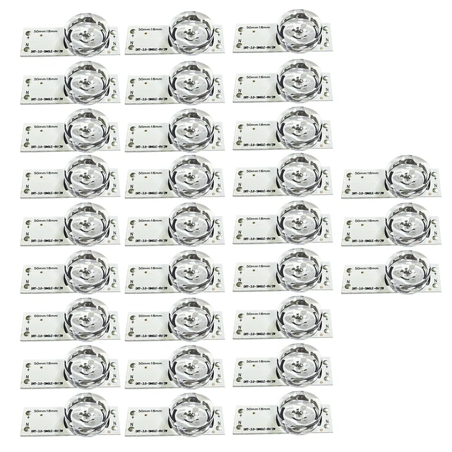 30pcs Universal SMD Lamp Lens With Optical Lens Fliter For LED TV Repair 6V