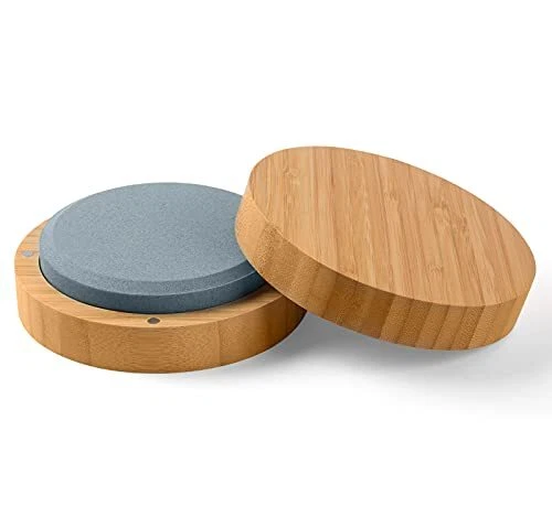Round Dual Grit Sharpening Stone Axe Blade Edge Sharpener Lansky Puck Hand Tool