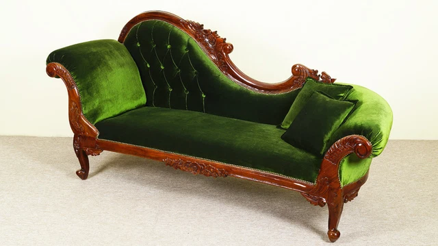 Chaise Longue louis baroque style Button Tufted Chesterfield sofa couch 83110z 2