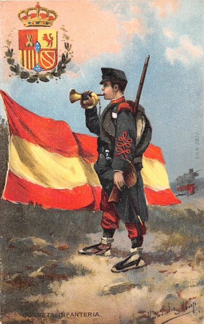 Cpa Illustrator / Spain Army / Corneta Infanteria