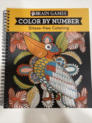 BRAIN GAMES - Color by Number: Stress-Free Coloring [Orange] $8.99