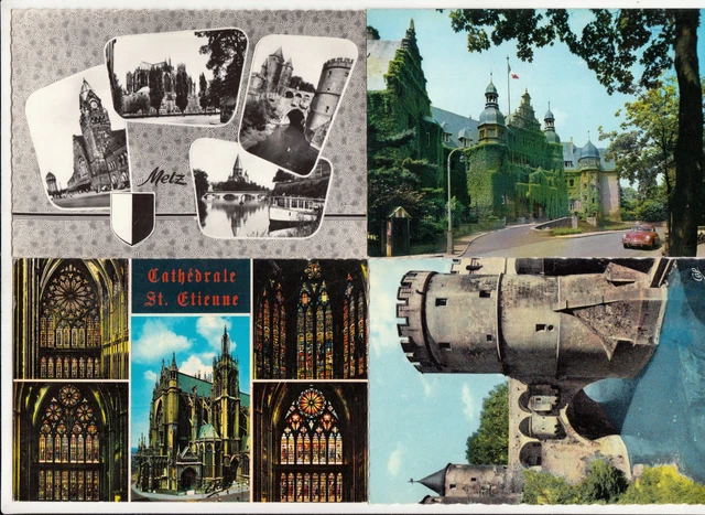 Lot 4 cartes postales MOSELLE METZ 1