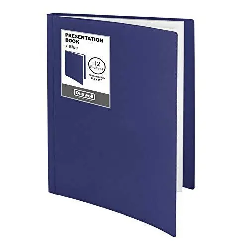 12 Pocket Presentation Book Portfolio Binder with Plastic Sleeves 24 Pages