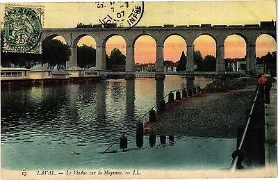 CPA laval - the overpass on the mayenne (186707)
