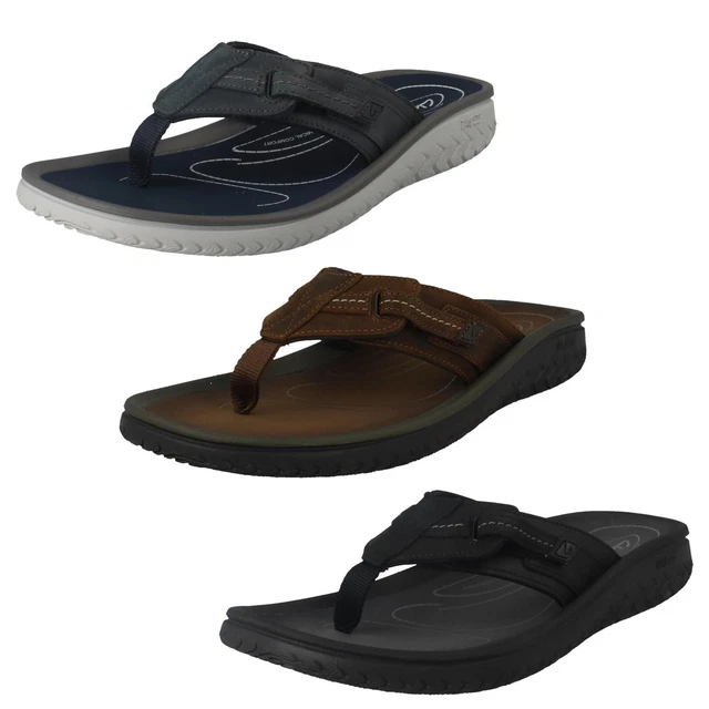 SANDALI DA UOMO Clarks Con Cinturino Regolabile E Punta A Post