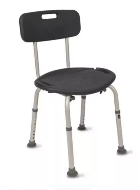 Equate Bath Chair and Shower Chair w/ Back - Shower Seat for Elderly, Handicap *