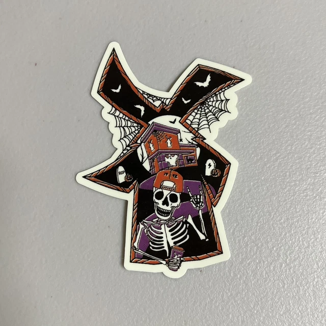 DUTCH BROS COFFEE Sticker October 2023 Surprise Skeleton Windmill