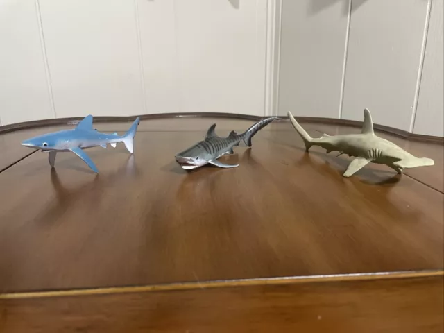 Lot of 3 Sharks Safari Ltd Monterey Bay Aquarium Sea Life Toys