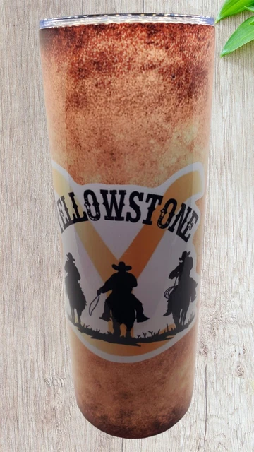 Yellowstone Fan 20 oz SKINNY TUMBLER Stainless Steel Sublimation Tumbler