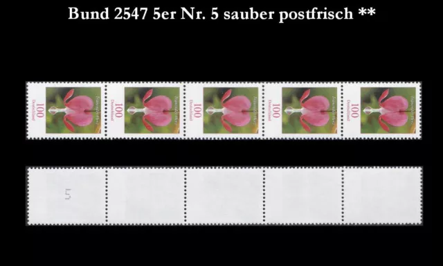 Bund BRD 2006 Mi 2547 Rollenmarken Blumen 100 C Tränendes Herz sauber postfrisch