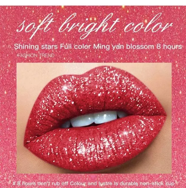 Make up 17 Shades Cosmetic Long-Lasting Glitter Liquid Lip Gloss Waterproof 5ml