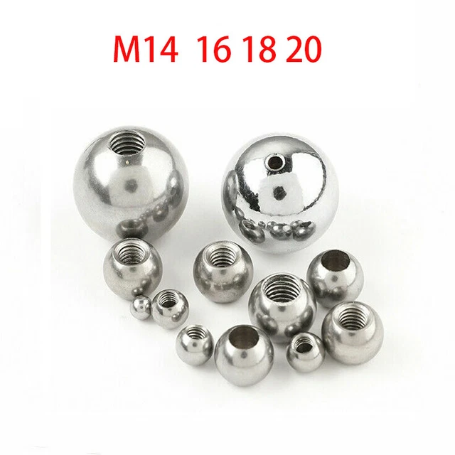 Stainless Steel Ball knob Polished finish handle M14 M16 M18 motorbike kitchen