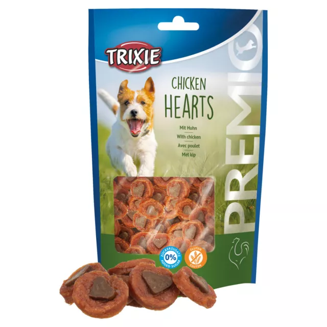 Trixie Premio Poulet Hearts 100 G, Friandise pour Chien, Neuf