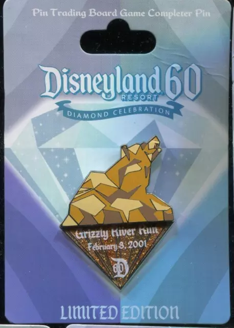 Disneyland 60th Diamond Board Game Token Grizzly River Run LE Disney Pin