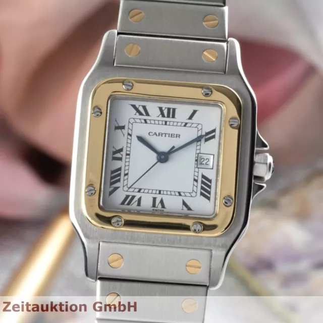 Cartier Santos Carree Stahl / Gold Automatik Herrenuhr Ref. 2961 Klassiker